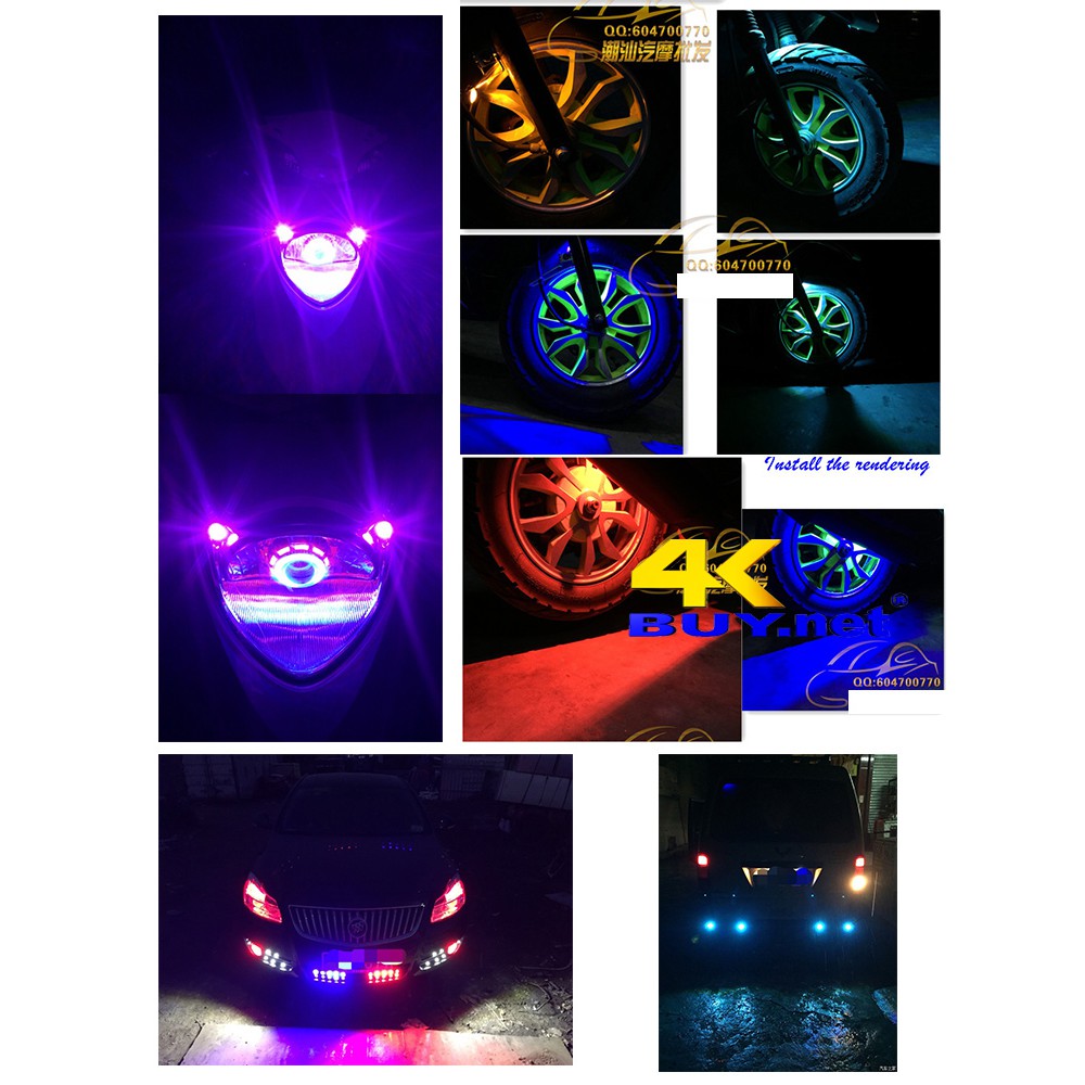 Đèn led nút áo độ xe