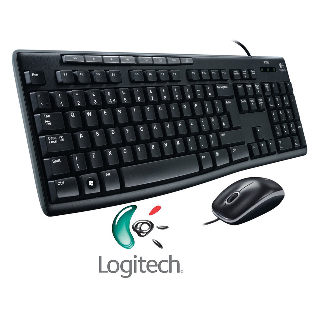 Mới Về - Bộ phím chuột có dây Logitech MK200 - Bảo hành chính hãng 36 tháng