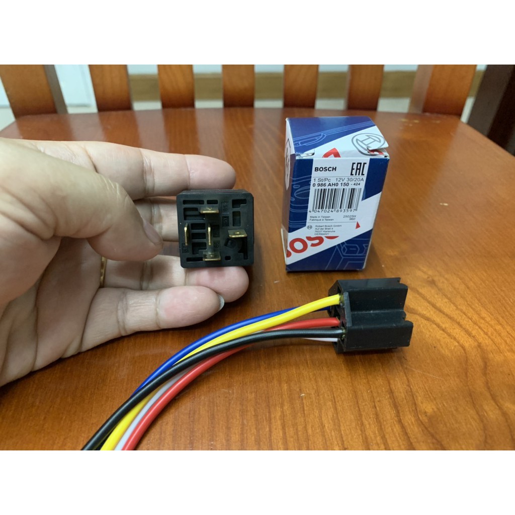 Rờ le Relay 5 chân 12v30A BOSCH Loại thường đóng + Tặng đuôi cắm xịn