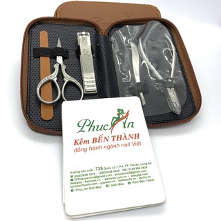 Kềm Bộ , Bóp Kềm chăm sóc móng tay móng chân Set ComBo 124 Bạc Nâu