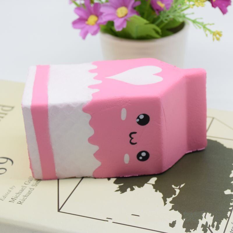 【Ready Stock！！！】Squishy PU Simulation Expression Milk Carton Children'S Decompression Toy Gift