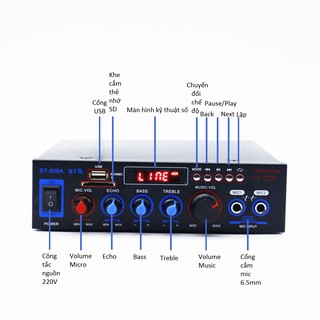 Ampli Mini Karaoke Bluetooth Cao Cấp BT-309A