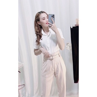 Quần Baggy Cạp Cao  Siêu Tôn Dáng