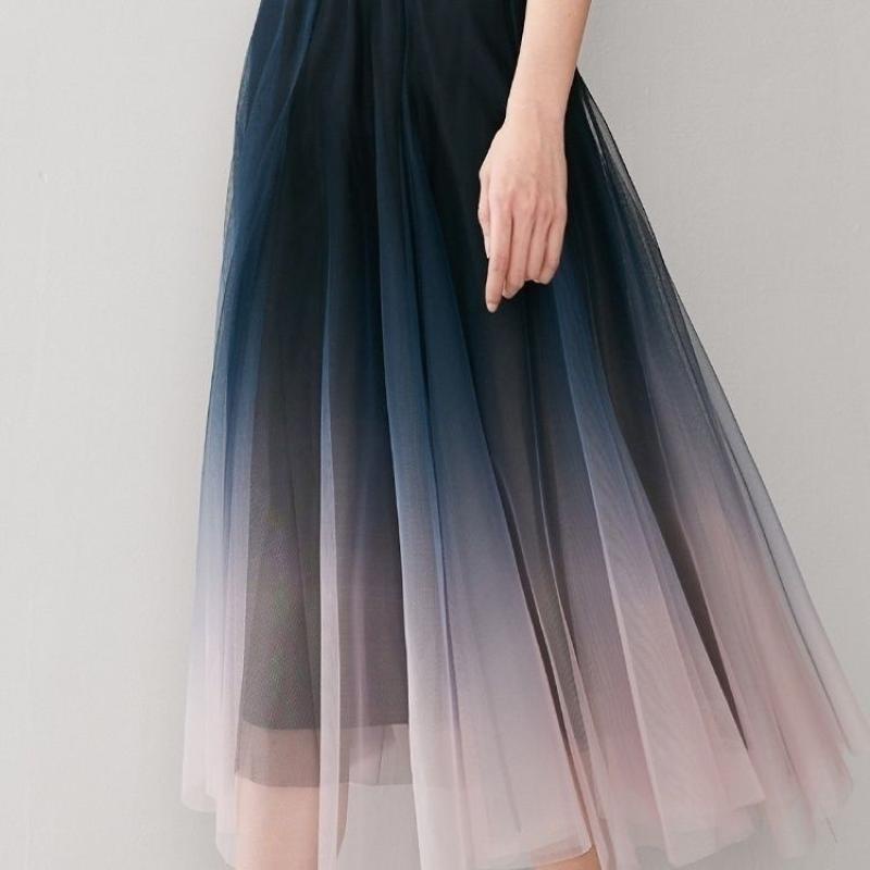 Lq2023 Chân Váy Gạc Eo Cao Dễ Phối Đồ Tươi Mới