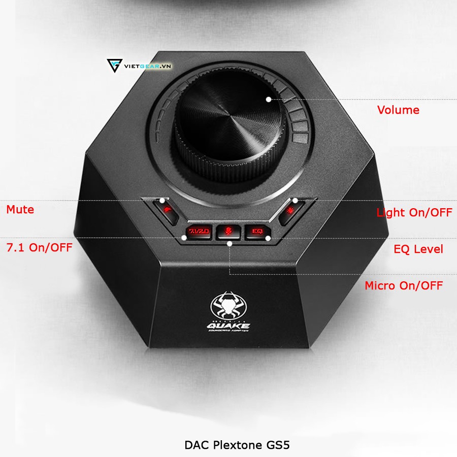 Tai nghe Plextone G600 âm thanh vòm 7.1 và DAC Quake GS3 cao cấp