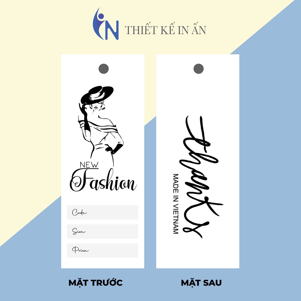 Mác quần áo combo 100 mác + 100 Dây Treo Thẻ Bài - Dây Dù Xâu Tag (Mác) Quần Áo