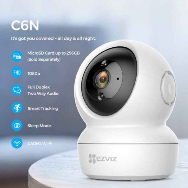 Camera Wifi 360 Ezviz Full HD 1080p bản 2019 - Smart Night Vision - C6N