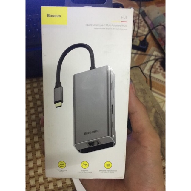 Hub chuyển đa năng baseus 5in1 (type-c to 2xUSB3.0+HDMI 4k)