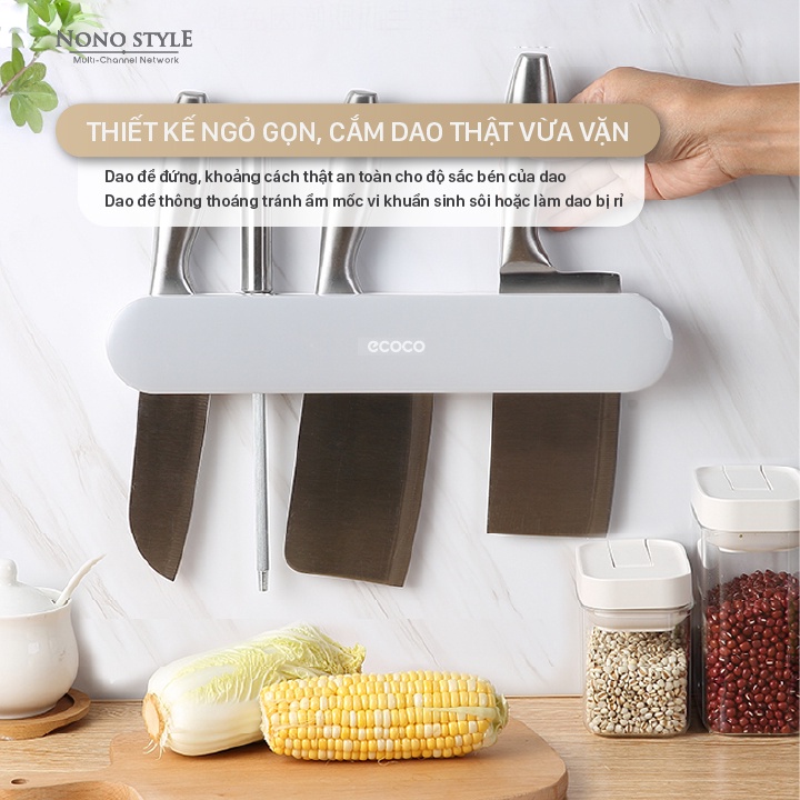 Kệ đựng dao treo tường đa năng ECOCO - Nhựa cao cấp, thiết kế nhỏ gọn tiện lợi - BH 3 THÁNG