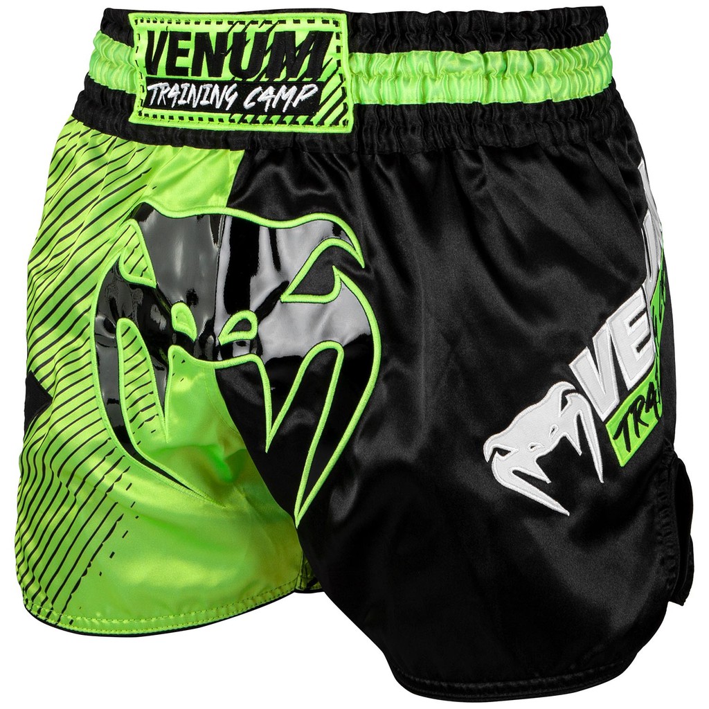 Quần Muay Thai Venum Training Camp - Black/Neo Yellow