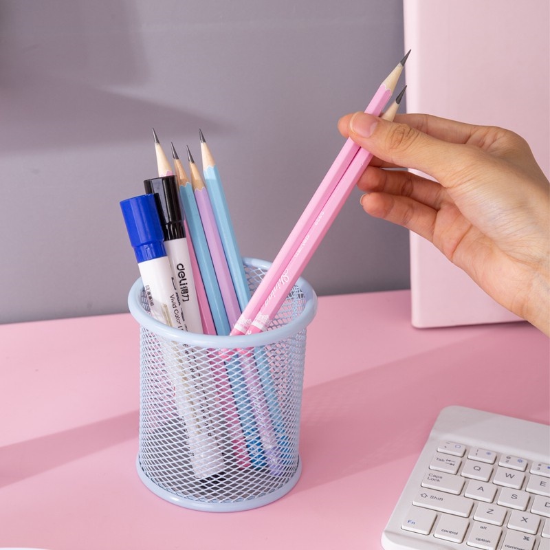 Giá Đỡ Bút Bằng Lưới Kim Loại Nhiều Màu Sắc Để Bàn Tiện Dụng