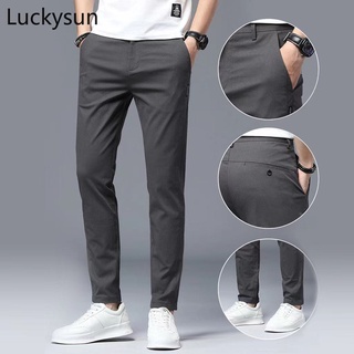 Image of [Ready Stock] Formal Pant Men's Summer Thin Breathable  Office Pants Korean Slim Fit Long Pants Men