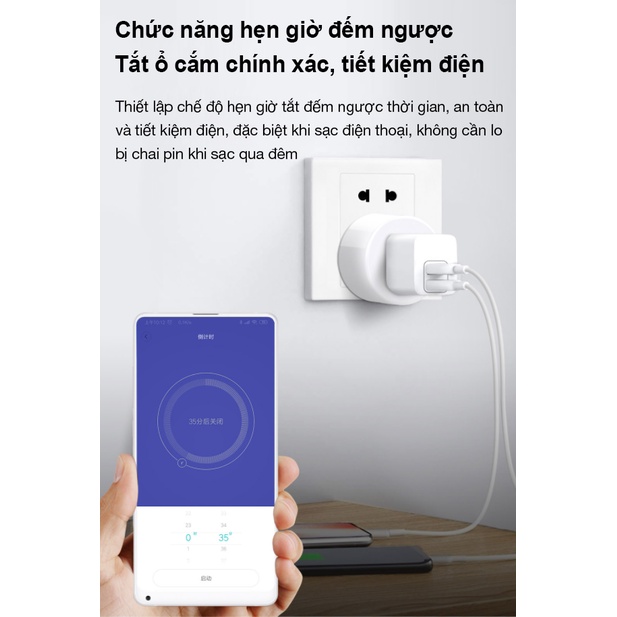 Ổ cắm thông minh Xiaomi Gosund CP1 kết nối app