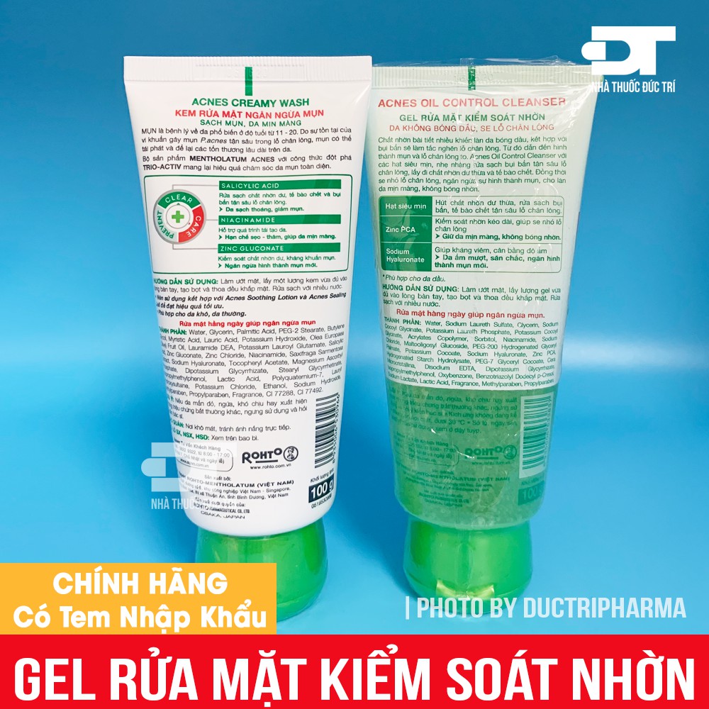 Gel rửa mặt kiểm soát nhờn Acnes Oil Control Cleanser 100g