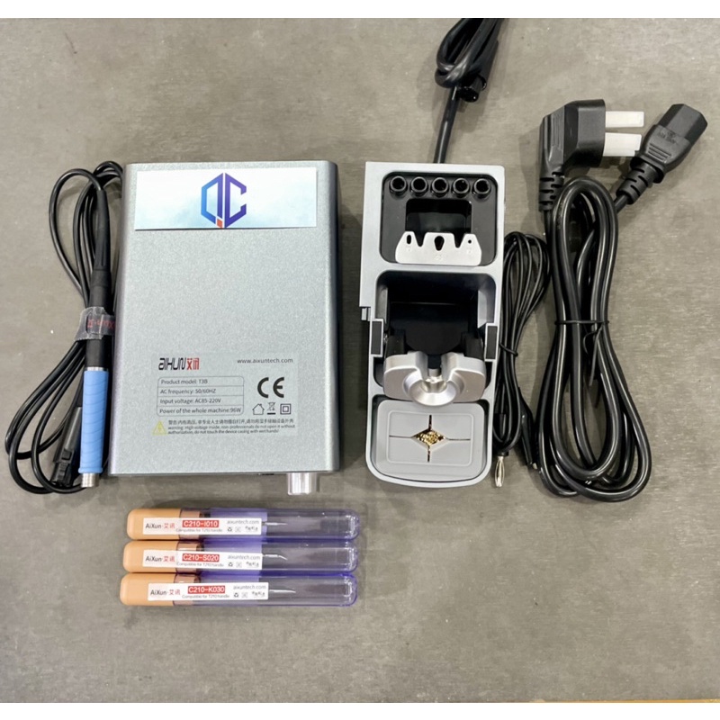 Máy hàn T3B-C210 AiXun kèm 3 mũi hàn cong/ thẳng/ dao JC (xài mũi JBC)