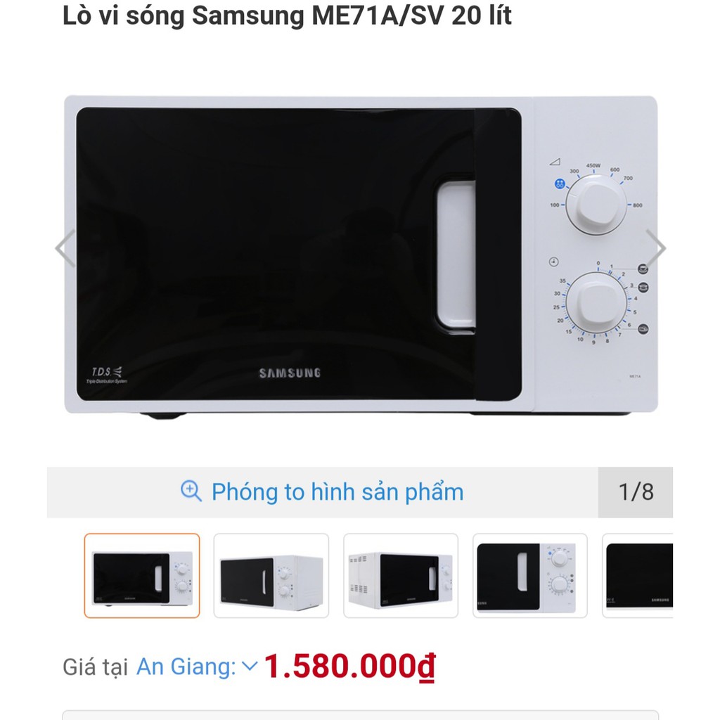 Lò vi sóng Samsung ME71A/SV 20 lít