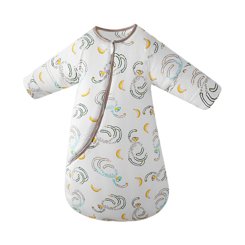 Túi Ngủ Cotton Tay Dài Mềm Mại Giữ Ấm Mùa Thu Đông Có Thể Tháo Rời Cho Bé Sơ Sinh