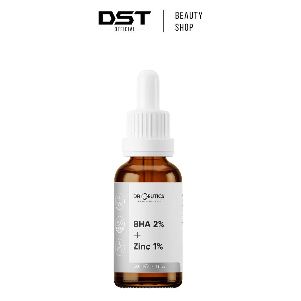 Serum BHA 2% + ZinC 1% DrCeutics Giảm Mụn Và Giảm Sưng Mụn