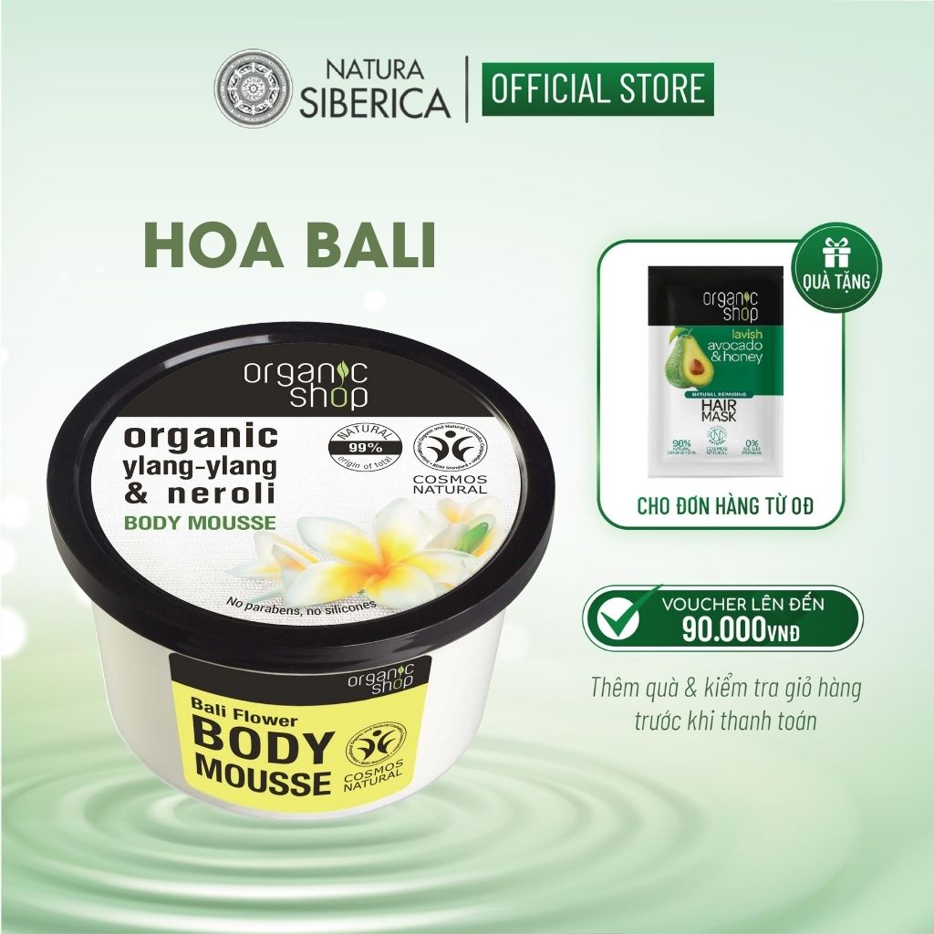 Kem dưỡng toàn thân ORGANIC SHOP body mousse hỗ trợ da thêm mềm mại, săn chắc và sáng da 250ml FOOD FOR SKIN