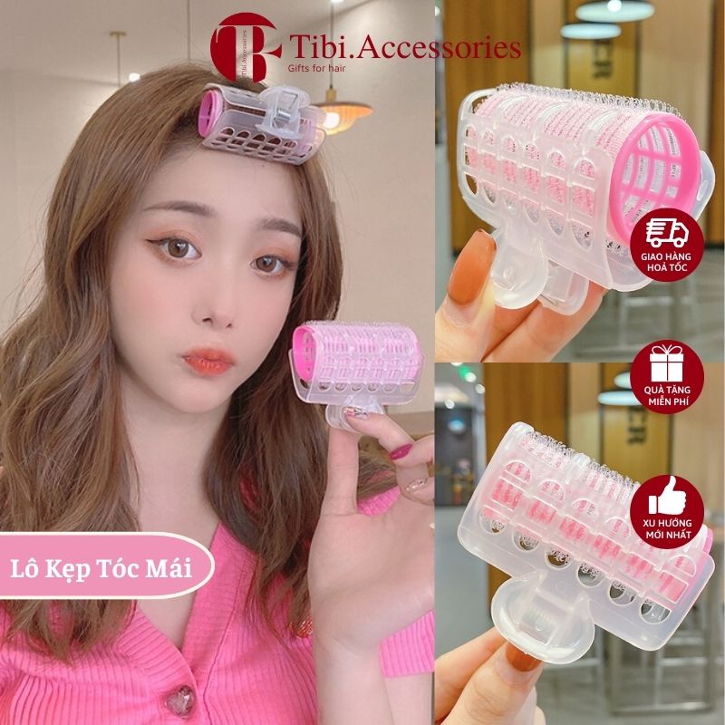 Lô Kẹp Phồng Mái, Tạo Mái Bay Hàn Quốc ❤️FREESHIP❤️ Lô Cuốn Tóc, Uốn Mái Thưa Tự Dính Tạo Độ Bồng Bềnh -Tibi.accessories