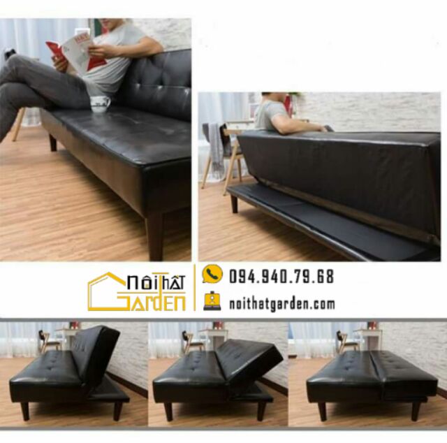 Ghế sofa giường đa năng, bật thành giường nằm, dài 1m7x90cm