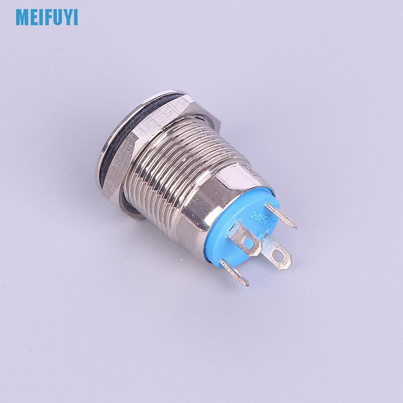 Công tắc nguồn đèn LED 12mm 12V màu đen bằng kim loại chống thấm nước