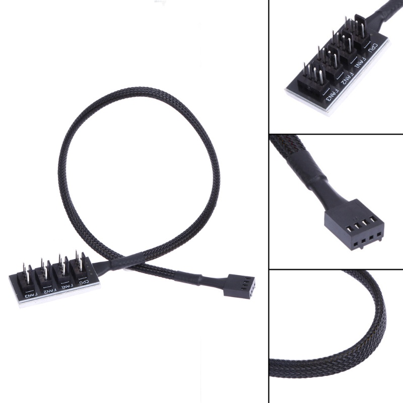 Bộ Chia Cổng USB 1 Sang 4 Quạt Tản Nhiệt PWM 1 Sang 4 Pin PWM Cho Quạt Tản Nhiệt 4-Pin PWM
