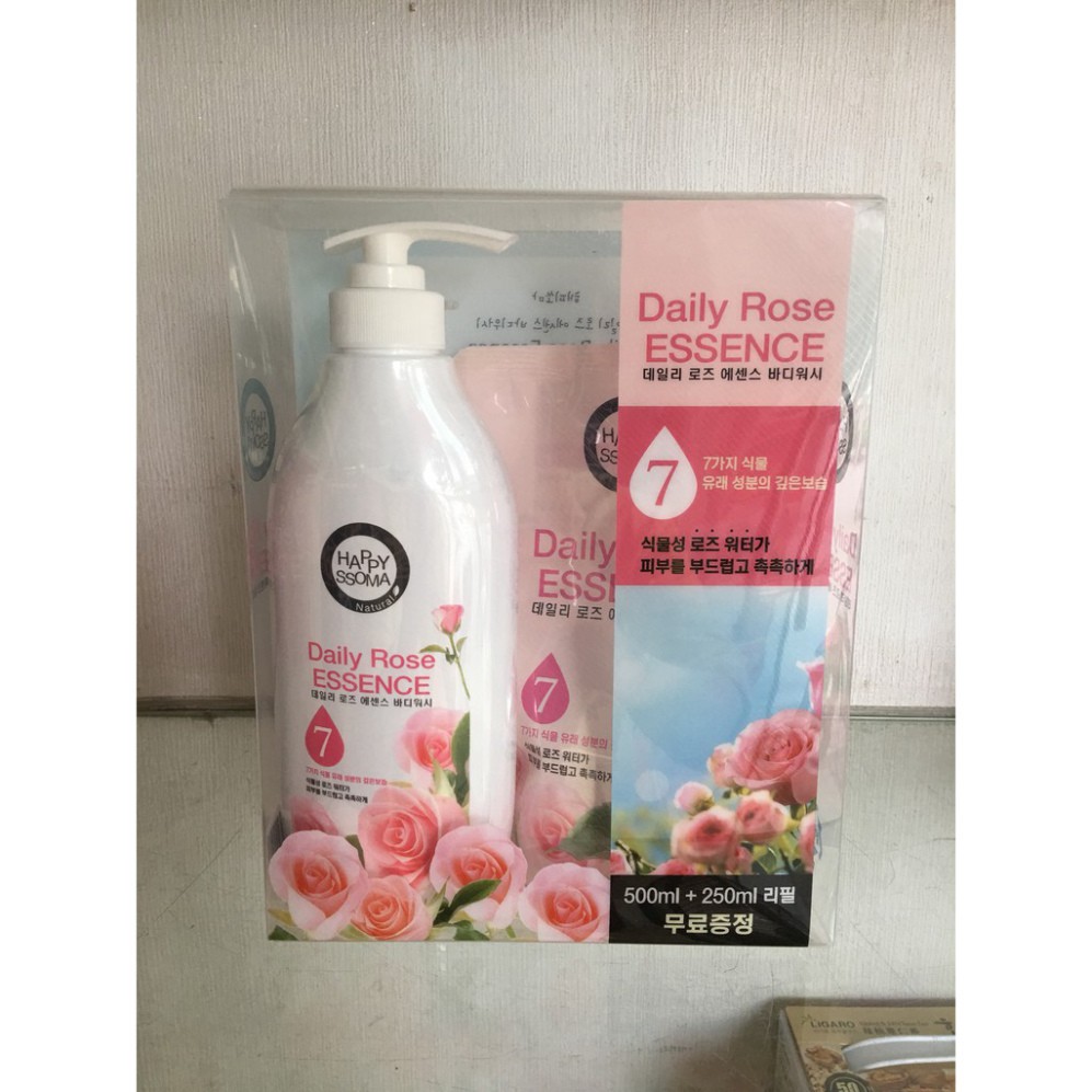 [Flash Sale] Bộ sữa tắm Hoa Hồng Happy SSoma Hàn Quốc