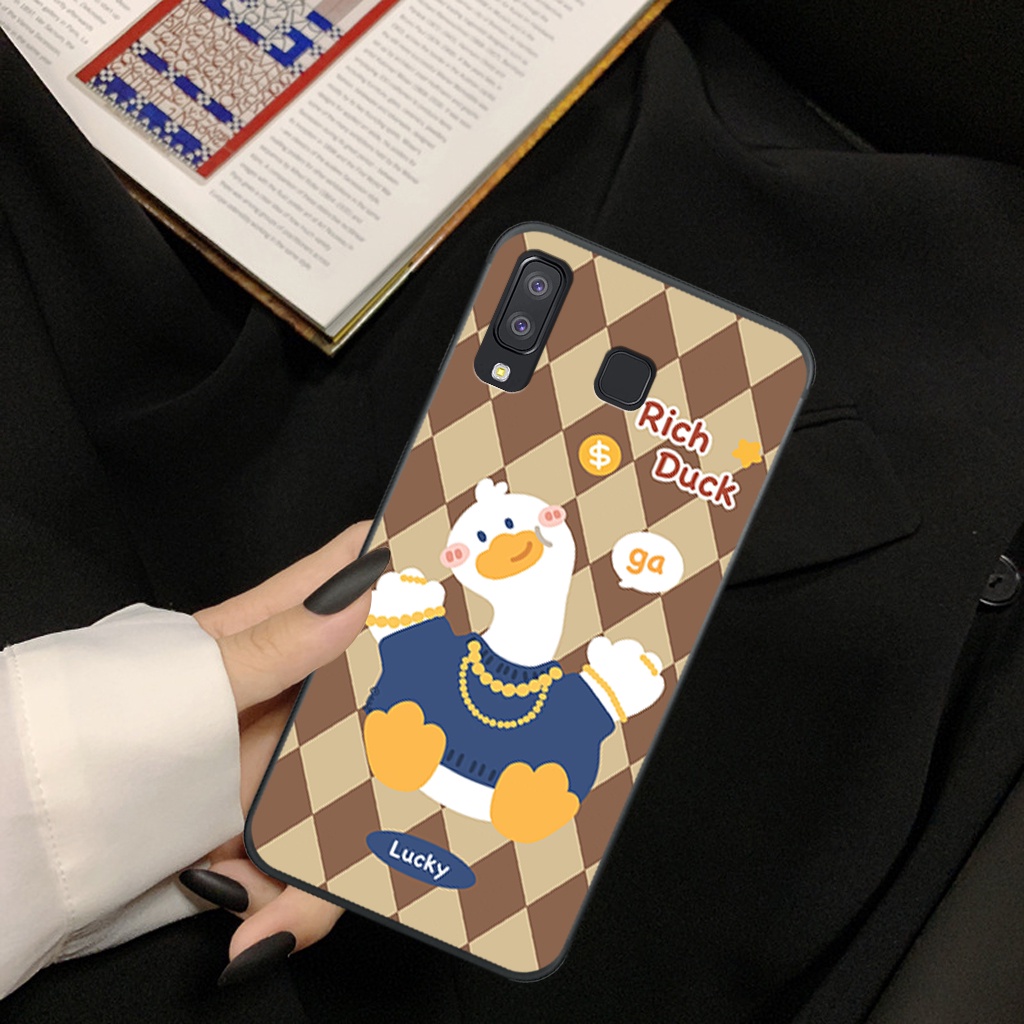 Ốp lưng Samsung A8 Star/ A9 Star chú vịt đáng yêu, lucky duck, ốp cặp đôi dễ thương