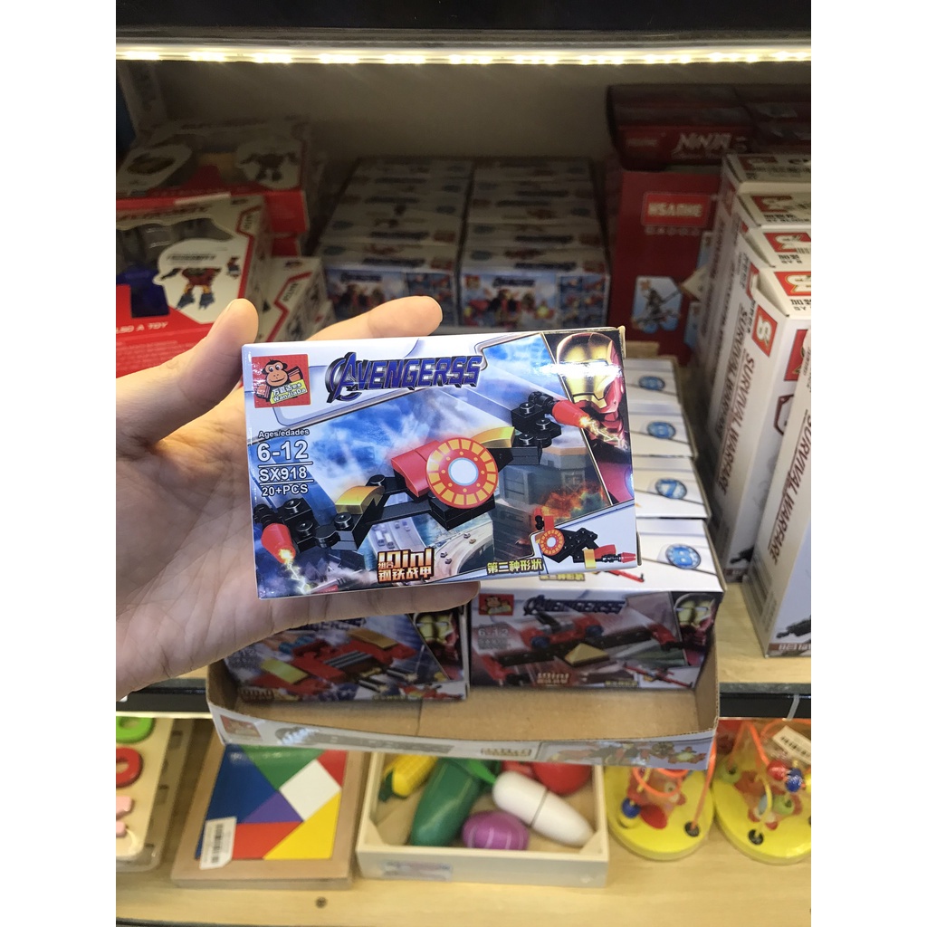 BỘ ĐỒ CHƠI XẾP HÌNH Mô Hình Lego Người Sắt, Lắp Ráp Mô Hình Iron Man