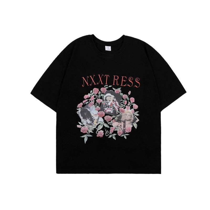 NRVP Áo Thun Mùa Hè Tay Cộc Oversize In Họa Tiết Phong Cách Hàn Quốc Cho Nam / Nữ