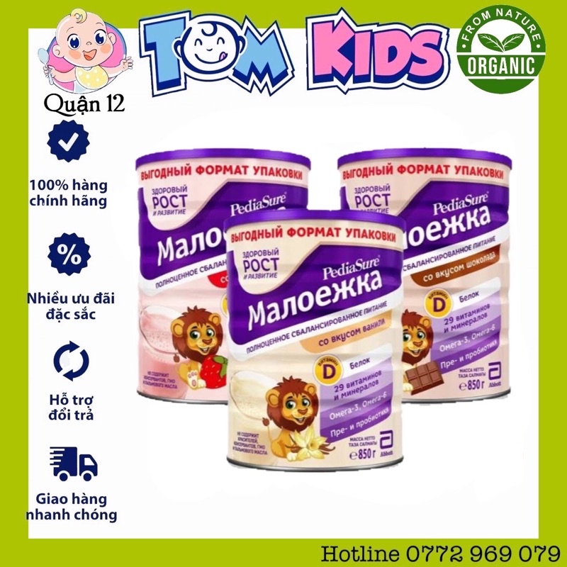 Date 04 2024 Sữa Pediasure Nga  Lon 850g Có sẵn