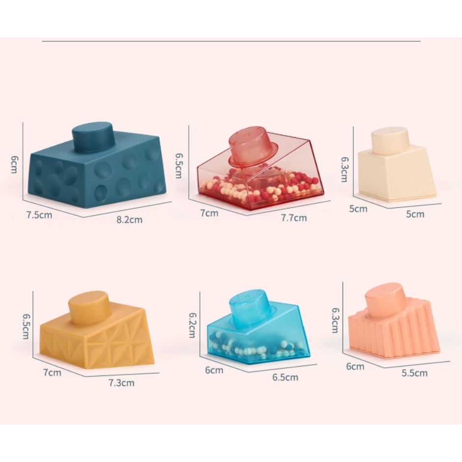 (mẫu mới) Tháp xếp chồng xúc sắc, nhận biết hình khối kích thích tư duy cho bé