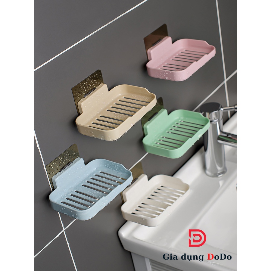 Giá khay nhựa để xà phòng nhà tắm , kệ xà bông dán tường siêu dính
