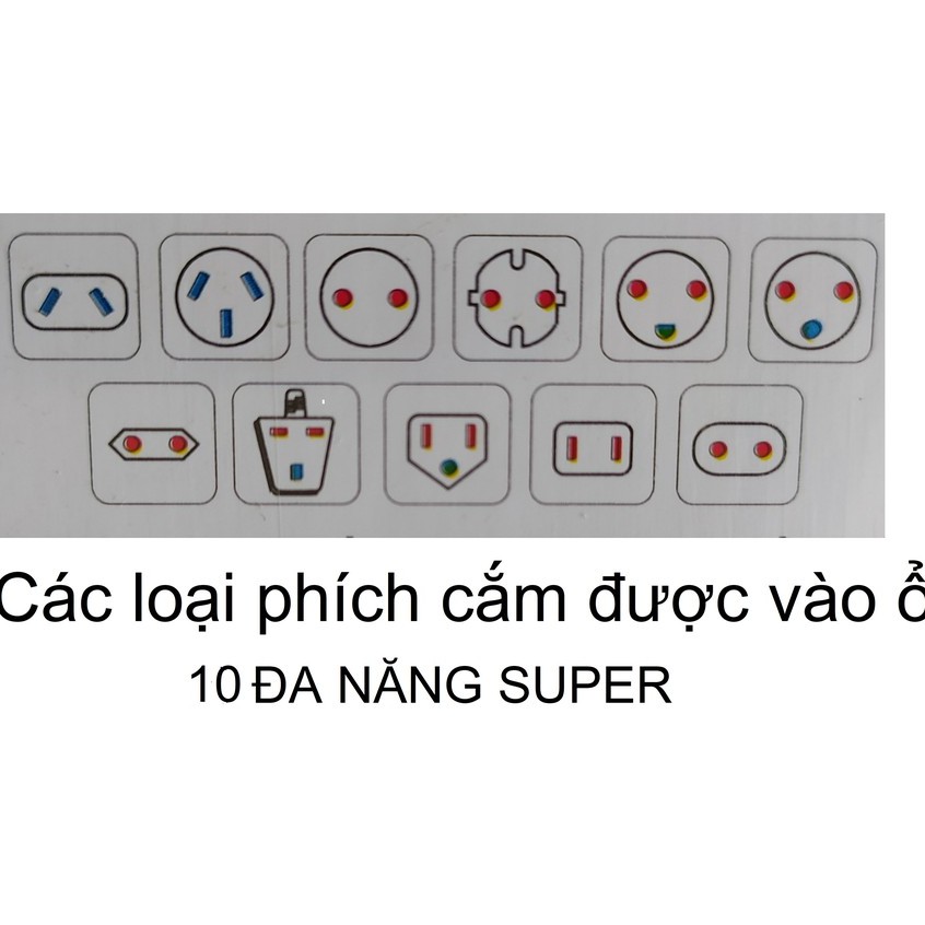 Ổ CẮM ĐIỆN LiOA 10 ĐA NĂNG SUPER