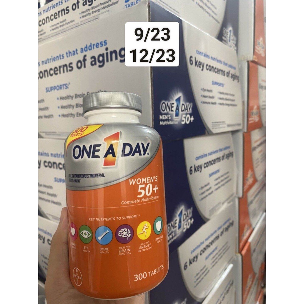 VIÊN UỐNG VITAMIN TỔNG HỢP ONE A DAY MEN'S 300 VIÊN DƯỚI 50 TUỔI MẪU MỚI