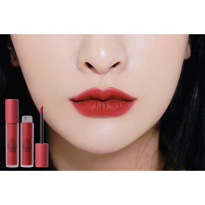 Son 3CE Soft Lip Lacquer Perk up đỏ hồng trầm màu