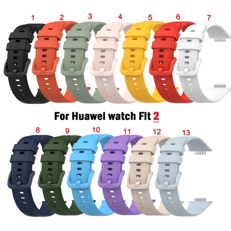 Huawei Watch Fit 2 - Dây đeo silicon trơn đơn sắc dành cho đồng hồ Huawei Watch Fit 2