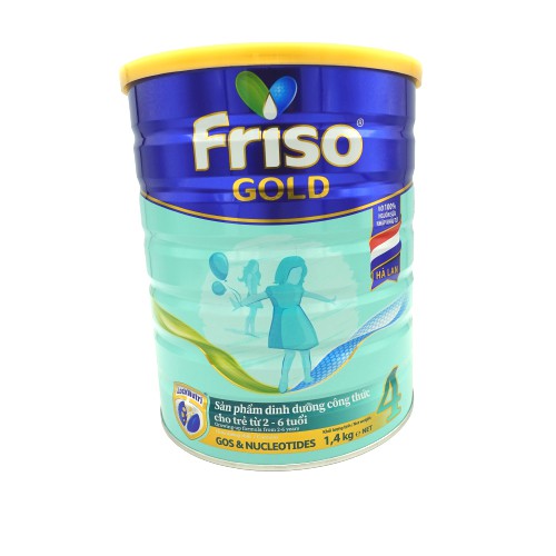 1 lon Sữa Frisolac Gold 4 Cho Trẻ Từ 2-4 Tuổi loại bột 1400g