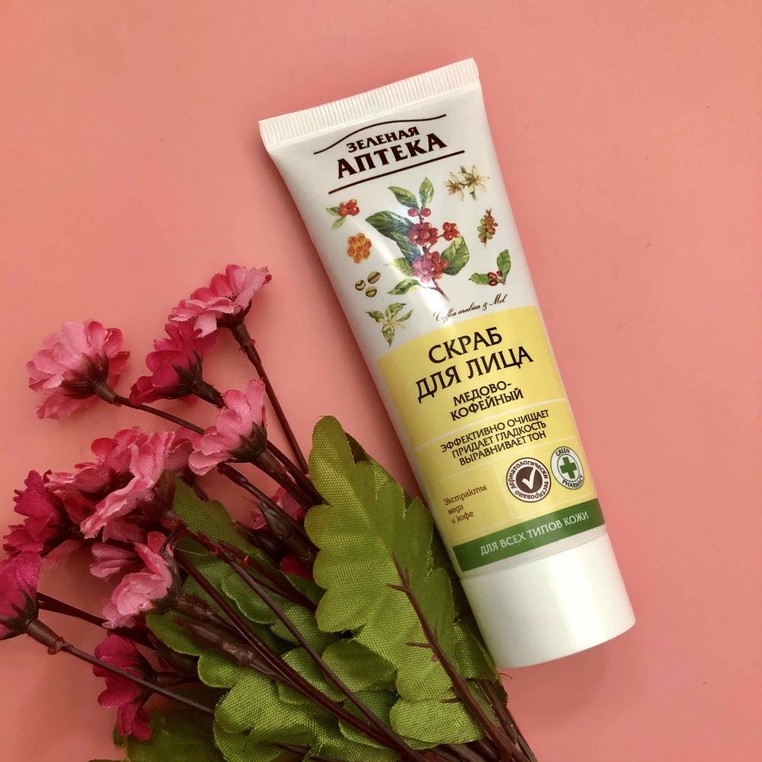Tẩy da chết Cà phê và Mật ong Zelenaya Apteka Face Scrub Honey & Coffee | BigBuy360 - bigbuy360.vn