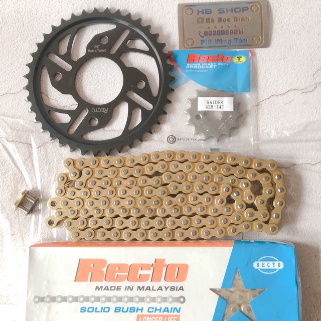 NSD RECTO SATRIA RAIDER 39T-14T sên 132L vàng c