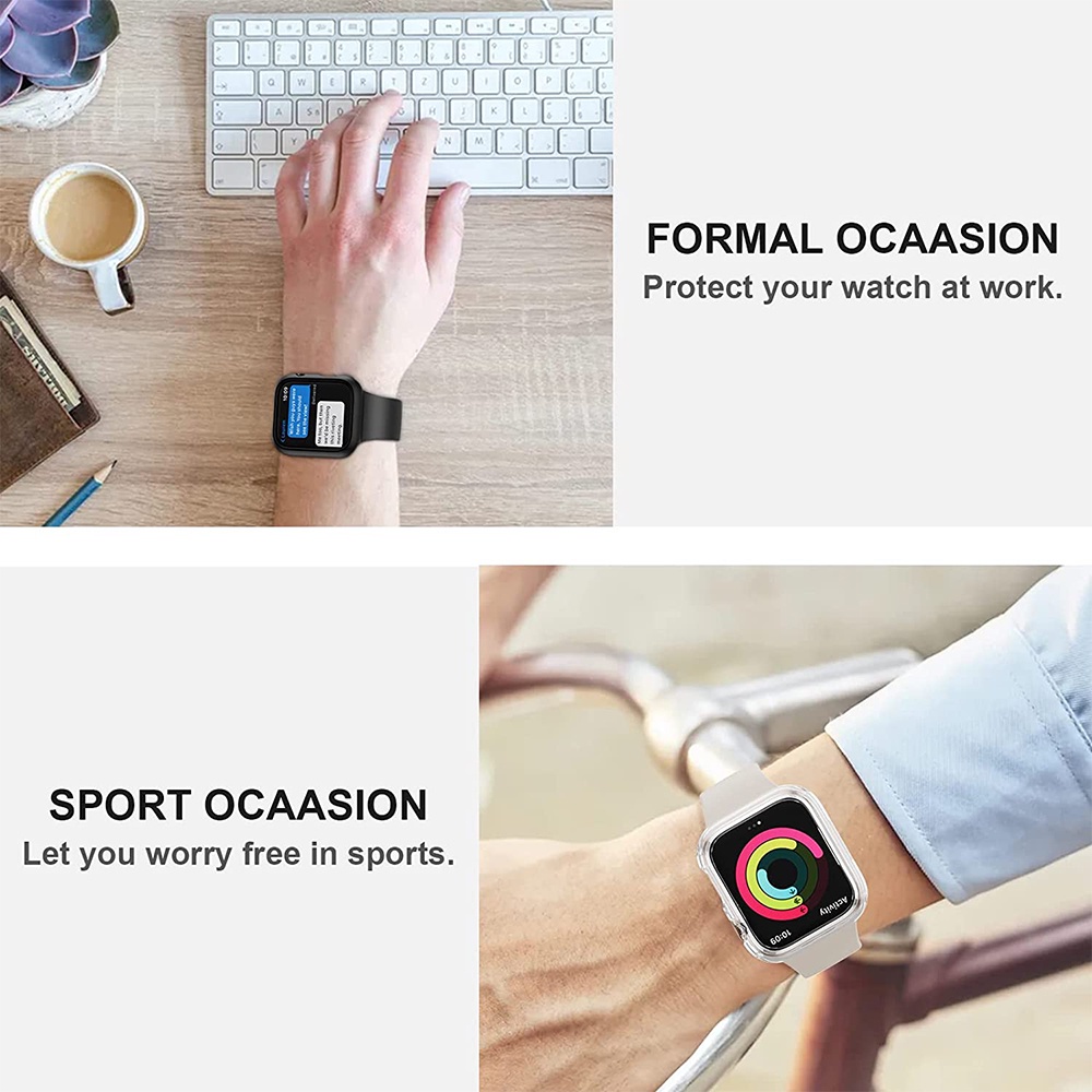 Ốp Bảo Vệ Mặt Đồng Hồ Thông Minh Apple Watch Series 7 6 5 4 3 2 1