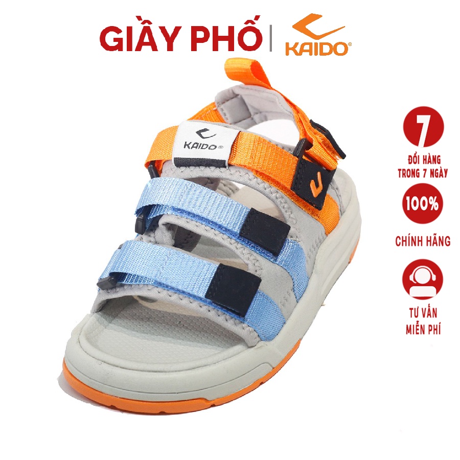 Dép Xăng Đan Quai Hậu Kaido Màu Xanh Lam Cam KD6212-3, Bảo Hành 12 Tháng