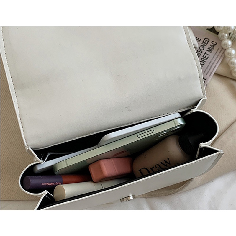 Túi đeo vai IELGY hình bán nguyệt yên ngựa dây đeo ngọc trai thời trang kiểu Tây cho nữ