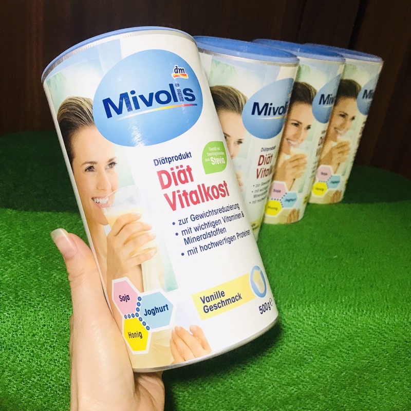 Sữa bột giảm cân mivolis Đức hỗ trợ kiểm soát cân nặng cho người ăn kiêng, hộp 500g