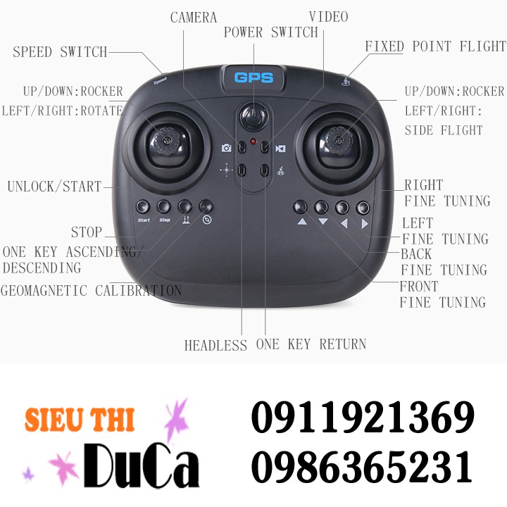 Flycam A6-GPS, có định vị, camera 720p Mới - 1