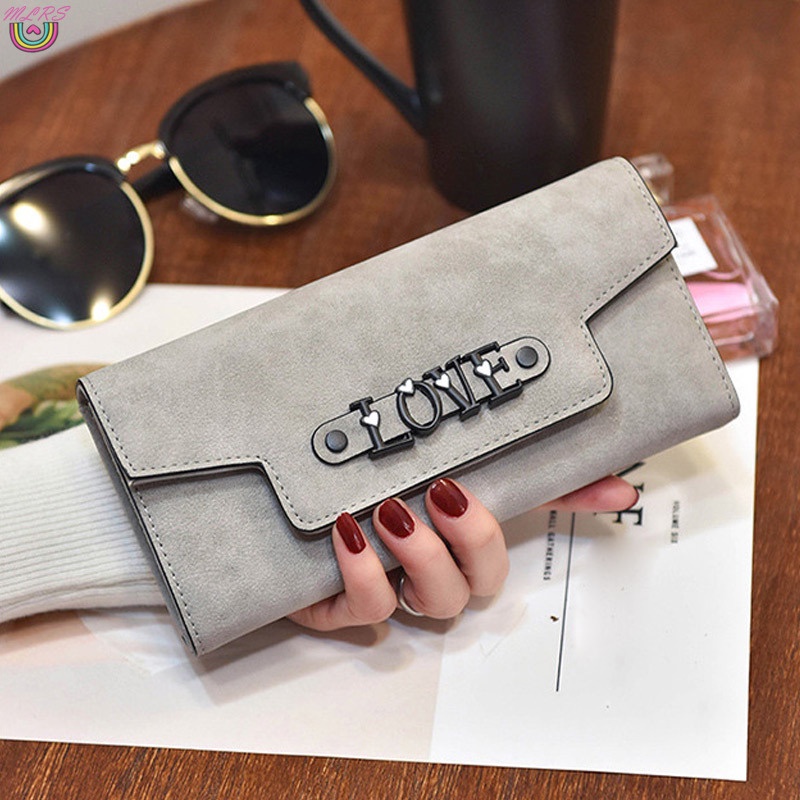 MS 1 Pcs Women Wallet Purse Long Design PU Leather Love Fashion Durable for Money Cards