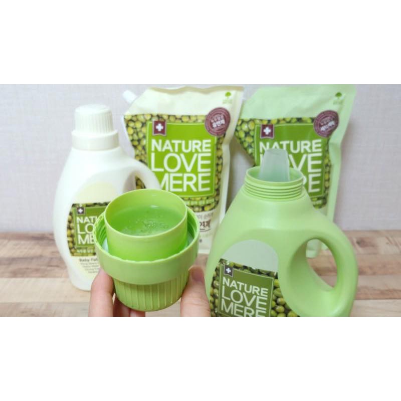 [CHÍNH HÃNG] Nước giặt/xả túi NATURE LOVE MERE Cherry/Mungbean/Coolfresh/Original/Chrysan cao cấp Hàn Quốc cho bé