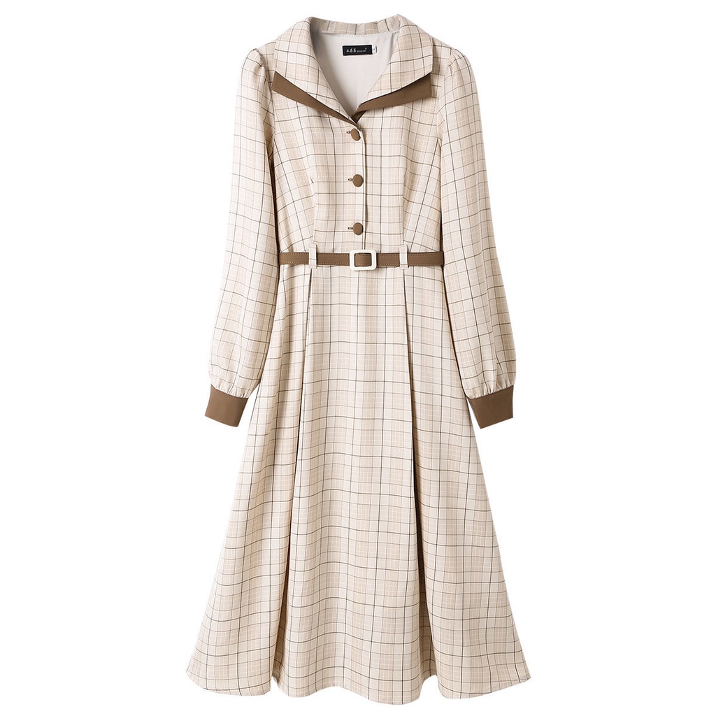 Đầm Ôm Dáng Chiết Eo Họa Tiết Kẻ Sọc Phong Cách Cổ Điển Thanh Lịch Dành Cho Nữ