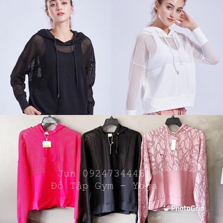Áo khoác lưới có nón form che bụng